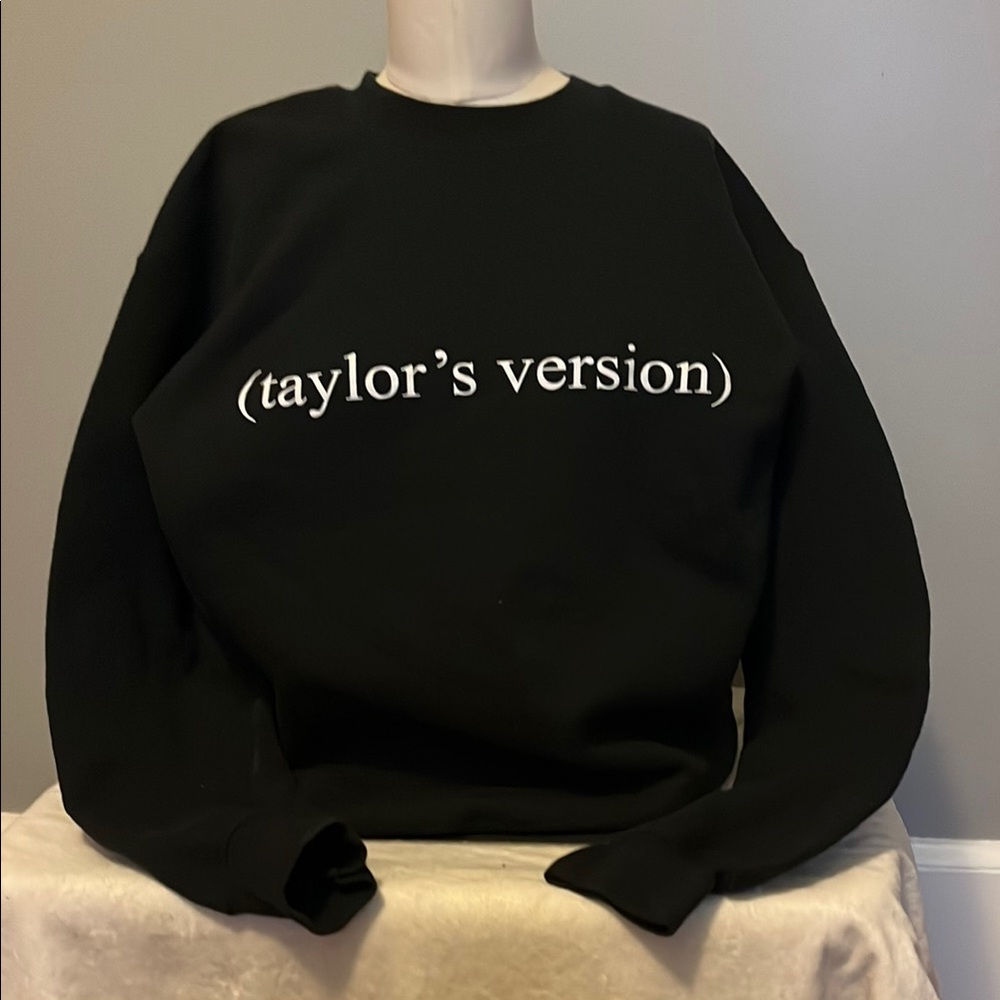 Black Crewneck Sweater with (taylor's version)